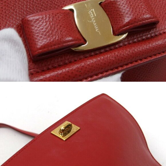 SALVATORE FERRAGAMO Red Shoulder Bag - Picture 7 of 10